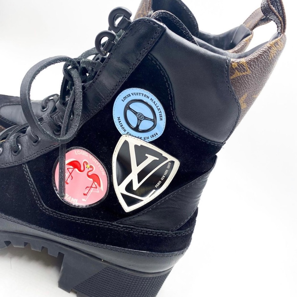 Louis Vuitton Black Heart Platform Desert Boots - Picture 4 of 5